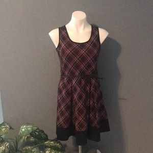 🛍 BRAND NEW Black & Red Plaid Dress